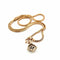 Collier Chaîne maille serpent et pendentif diamants en or 14 ct et 18 ct 58 Facettes