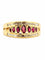 Bague 55 Bague en or jaune 18 carats avec grenats et diamants baguette 58 Facettes