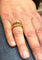 Bague 55 Bague en or jaune 18 carats avec grenats et diamants baguette 58 Facettes