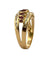 Bague 55 Bague en or jaune 18 carats avec grenats et diamants baguette 58 Facettes