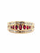 Bague 55 Bague en or jaune 18 carats avec grenats et diamants baguette 58 Facettes