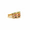 Bague 51 Bague spirales multi-pierres en or jaune 18 carats 58 Facettes
