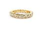 Bague 51 Alliance tour complet en or jaune 18 carats et diamants 58 Facettes