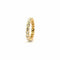 Bague 51 Alliance tour complet en or jaune 18 carats et diamants 58 Facettes