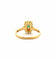 Bague 55 Bague ancienne en or jaune 18 carats avec émeraude et diamants 58 Facettes