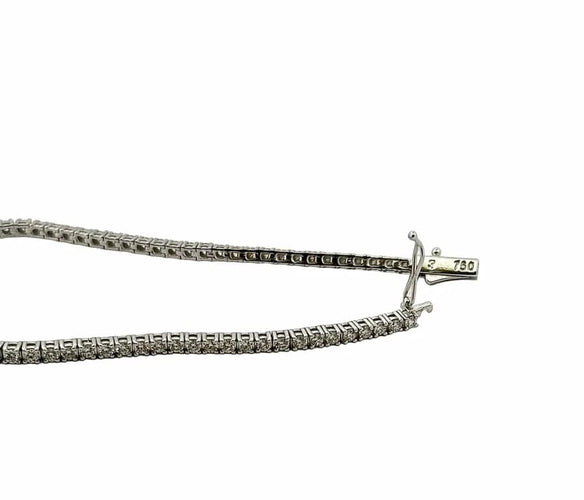 Bracelet Bracelet tennis rivière en or blanc 18 carats et diamants 58 Facettes