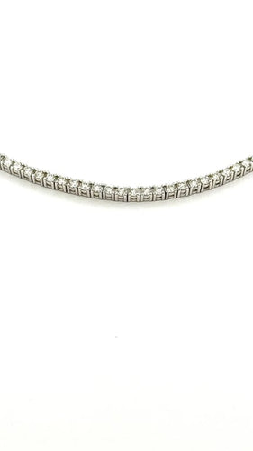 Bracelet Bracelet tennis rivière en or blanc 18 carats et diamants 58 Facettes