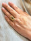 Bague 53 Bague navette en or jaune 18 carats, saphir et diamants 58 Facettes