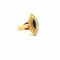 Bague 53 Bague navette en or jaune 18 carats, saphir et diamants 58 Facettes