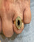 Bague 53 Bague navette en or jaune 18 carats, saphir et diamants 58 Facettes