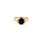 Bague 52 Solitaire - Bague en or jaune 18 carats saphir et diamants 58 Facettes