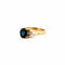 Bague 52 Solitaire - Bague en or jaune 18 carats saphir et diamants 58 Facettes