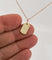 Collier Chaîne et pendentif plaque GI en or rose 18 carats et diamants 58 Facettes