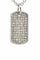 Collier Chaîne et pendentif plaque en or blanc 18 carats et diamants 58 Facettes