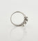 Bague 53 Alliance trilogie vintage en or blanc 18 carats et diamants 58 Facettes