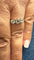 Bague 53 Alliance trilogie vintage en or blanc 18 carats et diamants 58 Facettes
