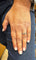 Bague 53 Alliance trilogie vintage en or blanc 18 carats et diamants 58 Facettes