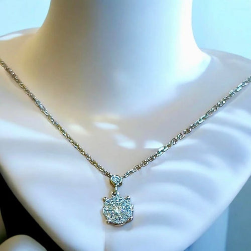 Collier Collier ras-de-cou en or blanc 18 carats avec diamants 58 Facettes