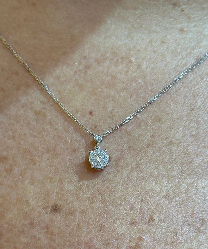 Collier Collier ras-de-cou en or blanc 18 carats avec diamants 58 Facettes