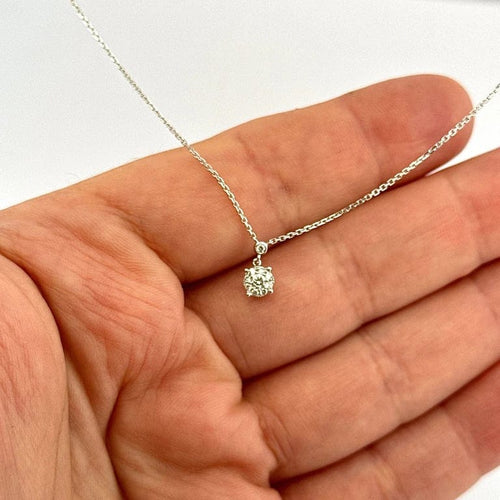 Collier Collier ras-de-cou en or blanc 18 carats avec diamants 58 Facettes