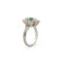 Bague 54 Bague marquise ancienne en or blanc 18 carats, diamants et émeraude 58 Facettes