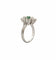 Bague 54 Bague marquise ancienne en or blanc 18 carats, diamants et émeraude 58 Facettes