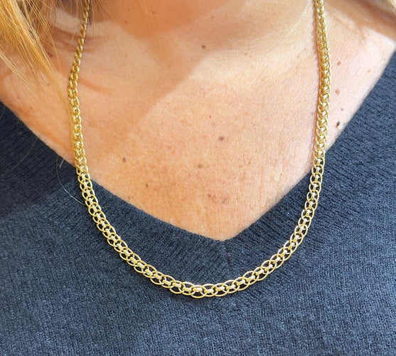 Collier Collier femme en or jaune 18 carats 60 cm 58 Facettes