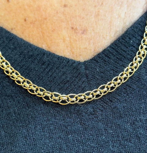 Collier Collier femme en or jaune 18 carats 60 cm 58 Facettes