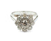 Bague 55 Bague marguerite ancienne en or blanc 18 carats et diamants 58 Facettes