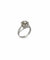 Bague 55 Bague marguerite ancienne en or blanc 18 carats et diamants 58 Facettes