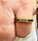 Bague 50 Bague rétro géométrique en or jaune, diamants et saphirs 58 Facettes
