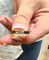 Bague 50 Bague rétro géométrique en or jaune, diamants et saphirs 58 Facettes