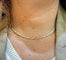 Collier Collier tressé semi-rigide en or jaune et or blanc 18 carats 58 Facettes