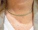 Collier Collier tressé semi-rigide en or jaune et or blanc 18 carats 58 Facettes