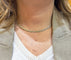 Collier Collier tressé semi-rigide en or jaune et or blanc 18 carats 58 Facettes