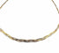 Collier Collier tressé semi-rigide en or jaune et or blanc 18 carats 58 Facettes