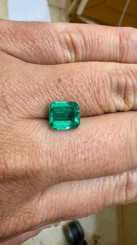 Bague Émeraude de Colombie certifiée - Pierre 2,92 carats 58 Facettes