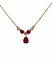Collier Collier en or jaune 18 carats avec diamants et rubis poire 58 Facettes