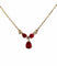 Collier Collier en or jaune 18 carats avec diamants et rubis poire 58 Facettes