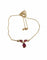Collier Collier en or jaune 18 carats avec diamants et rubis poire 58 Facettes