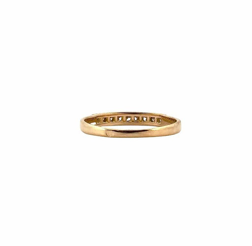 Bague 49 Demi-alliance - Bague en or jaune 18 carats et diamants 58 Facettes