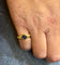 Bague 51 Bague jonc ancienne en or jaune avec saphir et diamants 58 Facettes