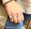 Bague 51 Bague jonc ancienne en or jaune avec saphir et diamants 58 Facettes