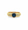 Bague 51 Bague jonc ancienne en or jaune avec saphir et diamants 58 Facettes