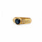 Bague 51 Bague jonc ancienne en or jaune avec saphir et diamants 58 Facettes