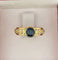 Bague 51 Bague jonc ancienne en or jaune avec saphir et diamants 58 Facettes