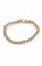 Bracelet Gourmette en or jaune 14 carats sertie de diamants 58 Facettes