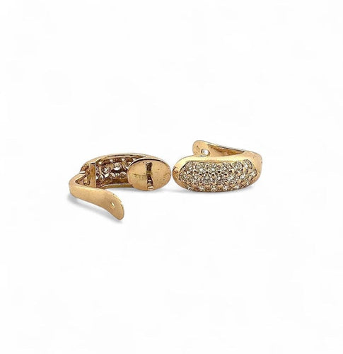 Boucles d'oreilles Boucles d’oreilles pendantes en or jaune 18 carats et diamants 58 Facettes