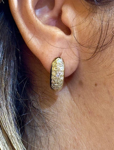 Boucles d'oreilles Boucles d’oreilles pendantes en or jaune 18 carats et diamants 58 Facettes