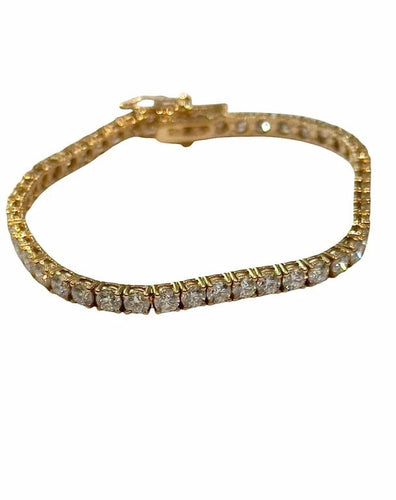 Rivière de diamants 6,92 ct en or rose 18 carats 58 Facettes